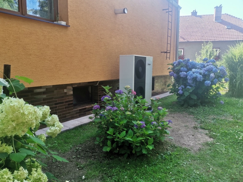 Výměna stávajícího elektrokotle za tepelné čerpadlo vzduch ve Velkém Meziíčí