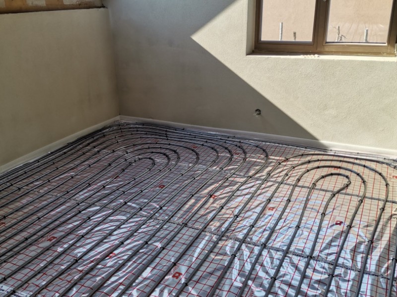 Instalace podlahového vytápění v Kanicích